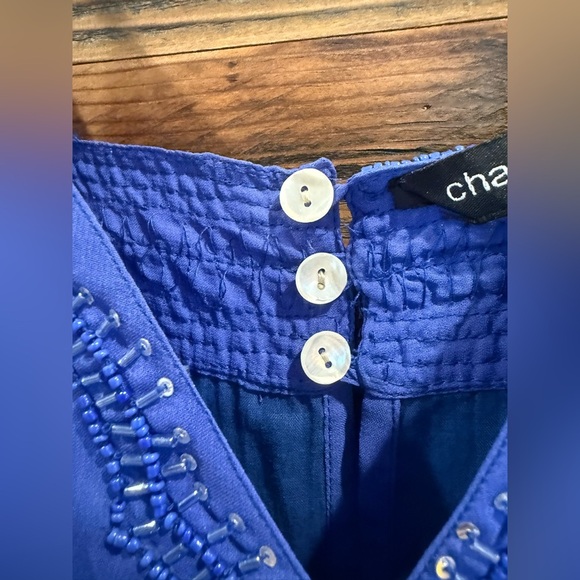 NWT Blue Embellished Sequins Mini Dress - Picture 6 of 8